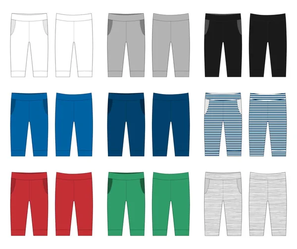 Newborn pants flat illustration. Trousers sketch baby clothes. Vector Graphics