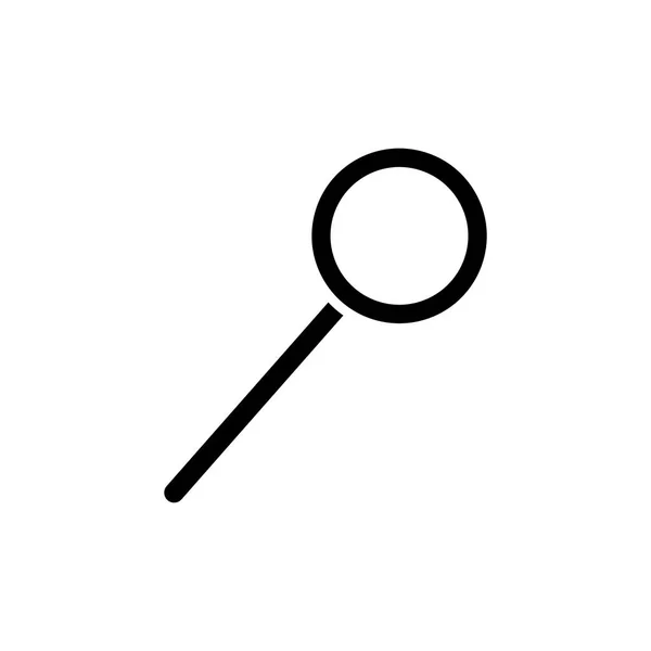 Icono de lupa de glifo aislado. Diseño simple sobre fondo blanco . — Vector de stock