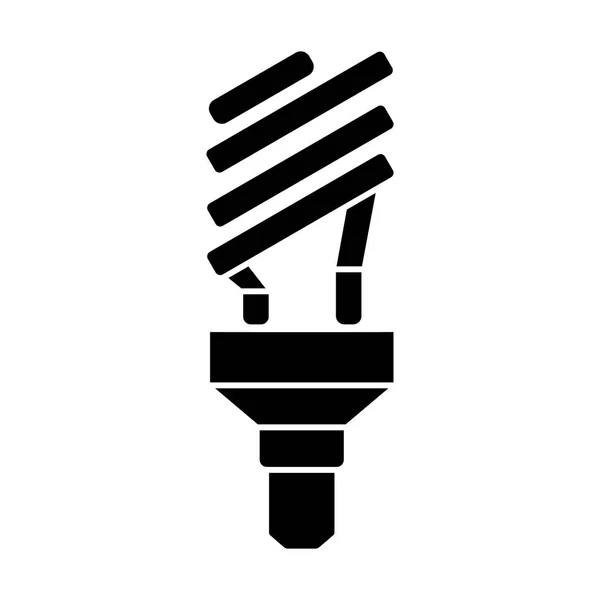 Glyph ecological light bulb icon. Halogen lamp. Simple vector illustration isolated — Stock Vector