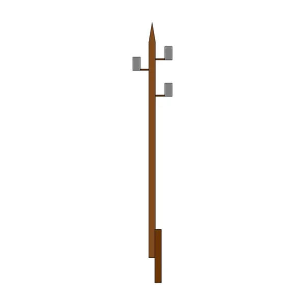Icono de línea de energía de madera. Línea de alimentación símbolo plano vector diseño ilustración aislado — Vector de stock