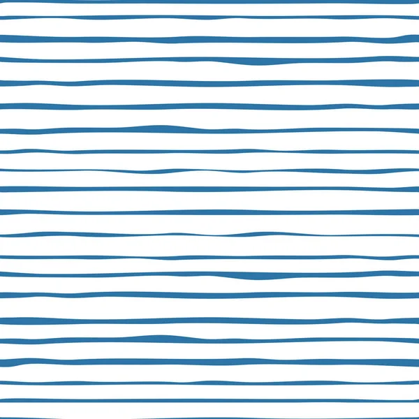 Navy blue stripes seamless pattern. Hand drawn striped wallpaper. — Stock Vector