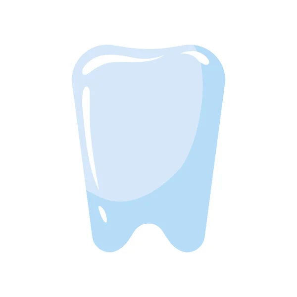 Zahn-Symbol. blaues Zahnsymbol im flachen Stil isoliert auf weißem Hintergrund. — Stockvektor