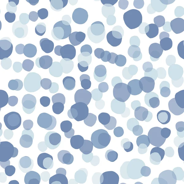 白い背景にシンプルな青い小石シームレスなパターン。カオス石の背景. — ストックベクタ