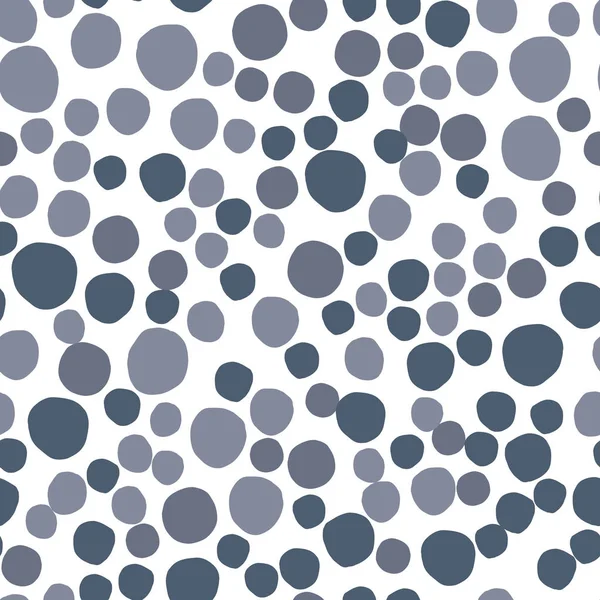 Simple dark pebble seamless pattern on white background. — Stock Vector