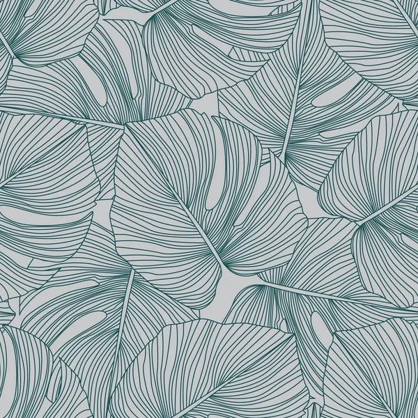 Modèle tropical, feuille botanique motif sans couture. Monstera feuilles toile de fond . — Image vectorielle