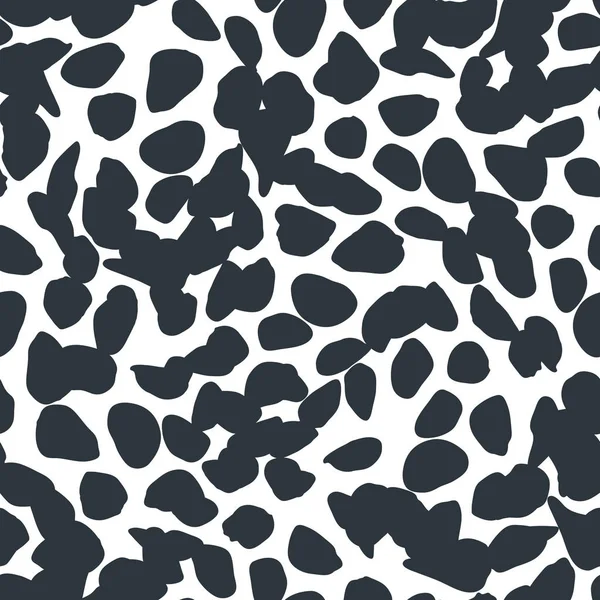 Abstrato leopardo pele padrão sem emenda no fundo branco Monocromático animal pele papel de parede . — Vetor de Stock