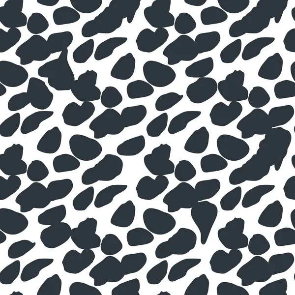 Abstract chaotic dots seamless pattern. Modern animal fur background. — Stock Vector