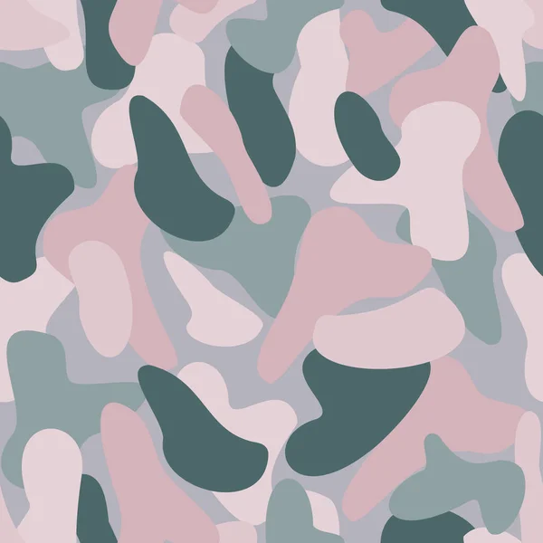 Padrão Sem Costura Camuflagem Rosa Abstrato Fundo Padrão Camo Design — Vetor de Stock