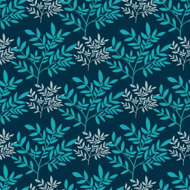Kusursuz bir siluet. Ağaç dalları duvar kağıdı. Doğa arkaplanı. Dekoratif dallar. Klasik vektör çizimi. Kumaş tasarımı, tekstil baskısı, ambalaj kağıdı, kapak.