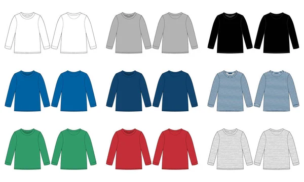 Les Enfants Portent Modèle Conception Pull Isolé Sweat Shirt Dessin — Image vectorielle