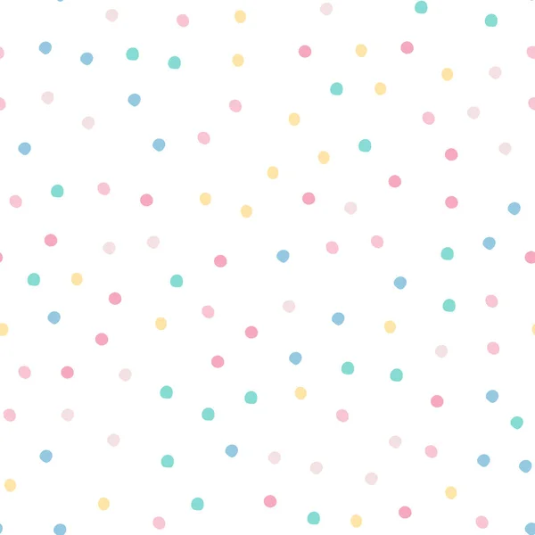 Zufällige Punkte Nahtloses Muster Auf Weißem Hintergrund Party Tapete Dekorativer — Stockvektor