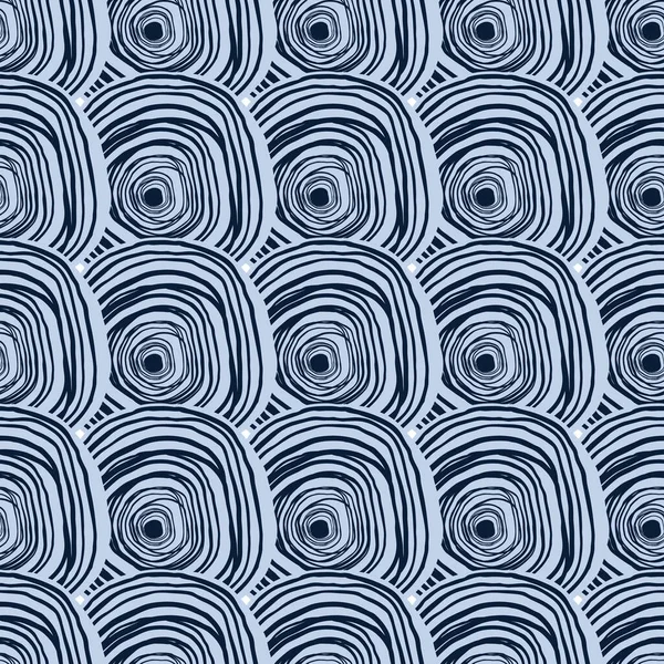 Kreative Spiralen Nahtlose Muster Geometrische Handgezeichnete Geschwungene Linien Tapete Skizzieren — Stockvektor