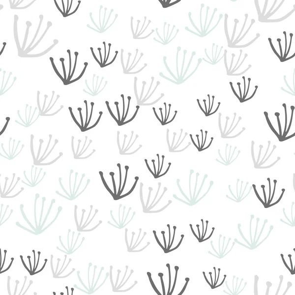 Simple Motif Fleurs Pissenlit Sans Couture Sur Fond Blanc Papier — Image vectorielle