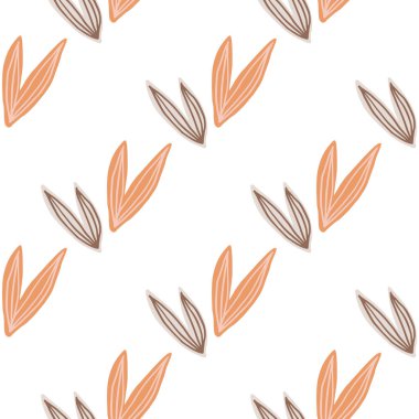 Güzel el çizimi beyaz arka planda izole edilmiş pürüzsüz izler bırakır. Soyut vektör ormanı bitkisel sonsuz duvar kağıdı. Kumaş tasarımı, tekstil baskısı, ambalaj, kapak için dekoratif arkaplan.