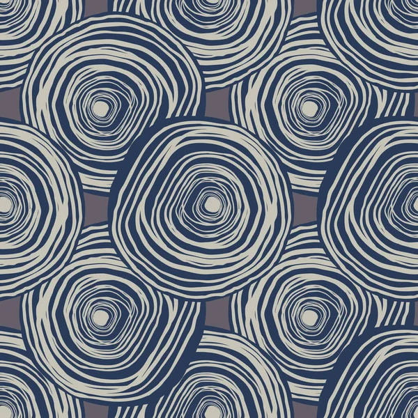 Geometrische Spiralen Nahtloses Muster Kreativ Gezeichnete Geschwungene Linien Tapete Skizzieren — Stockvektor