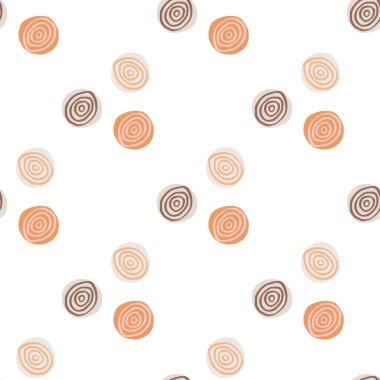 Beyaz arka planda soyut spiraller kusursuz desen. Çember şeklinde. El çizimi retro stil vektör duvar kağıdı. Artistik fon. Çizgi çizme. Kumaş tasarımı, tekstil baskısı, ambalaj, kapak için.