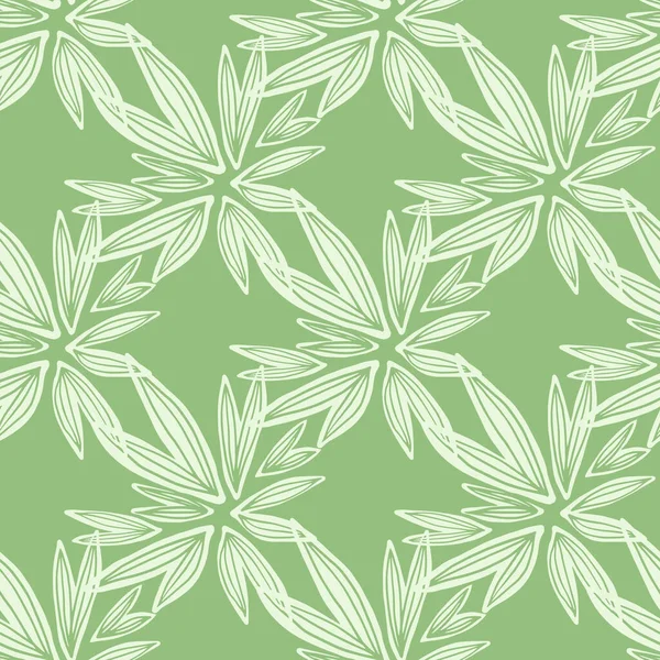 Retro Floral Wallpaper Creative Bud Seamless Pattern Green Background Decorative — Stock Vector