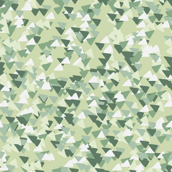 Abstrakter Geometrischer Hintergrund Mit Dreiecken Tarnstil Nahtloses Khaki Muster Dekorativer — Stockvektor
