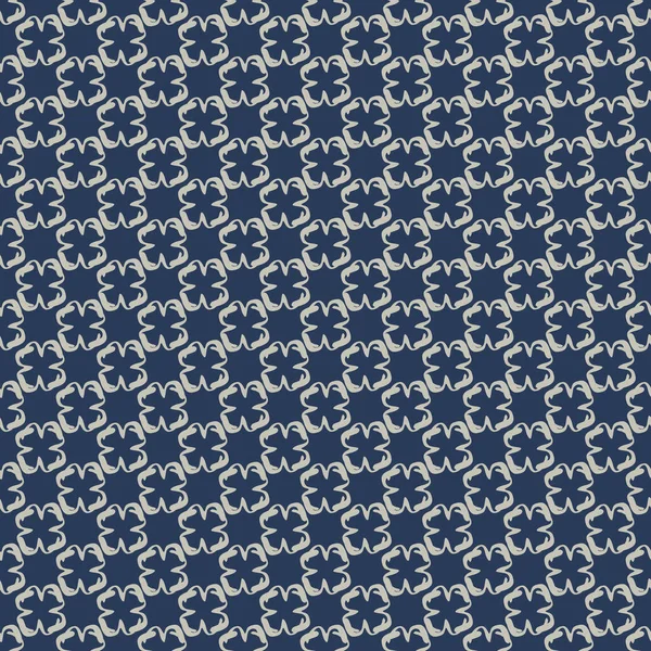 Modèle Géométrique Avec Petits Éléments Blancs Sur Fond Bleu Foncé — Image vectorielle