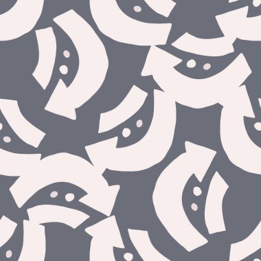 Soyut dönen oklar dikişsiz desen. gri arka plan. Geometrik stil. Ambalaj kağıdı, duvar kağıdı, tekstil, kumaş için tasarlandı. Vektör illüstrasyonu.