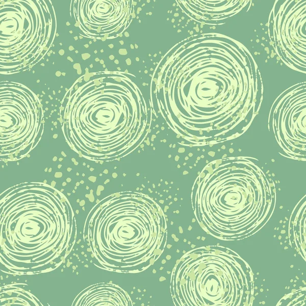 Abstraktes Nahtloses Muster Mit Kreis Grüner Hintergrund Mit Spritzern Kann — Stockvektor