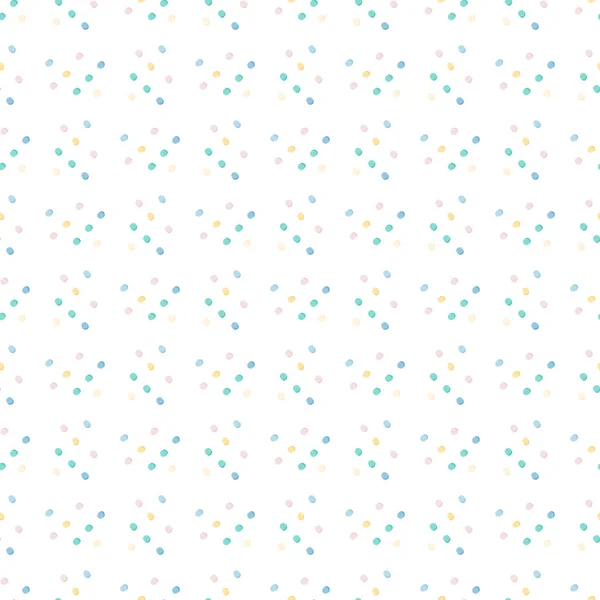 stock vector Isolated seamless pattern with polka dot. White background and blue and light circles. Decorative backdrop for fabric design, textile print, wrapping paper, cover. Vector illustration.
