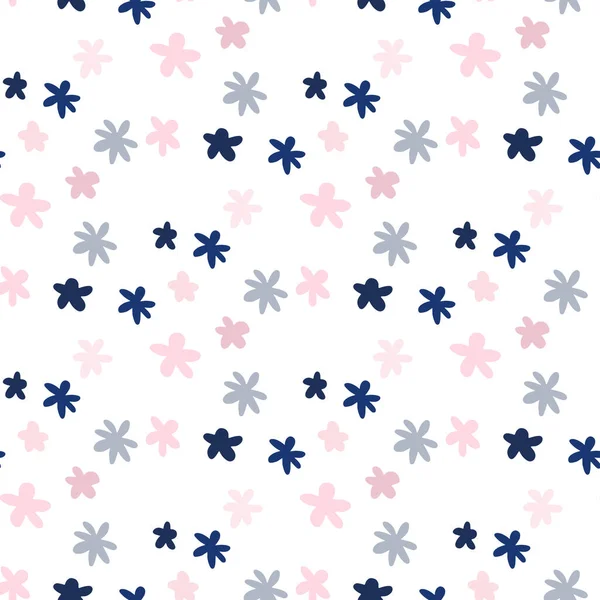 Μεμονωμένο Απλό Μοτίβο Χωρίς Ραφή Αφηρημένα Σχήματα Αστεριών Λευκό Φόντο — Διανυσματικό Αρχείο