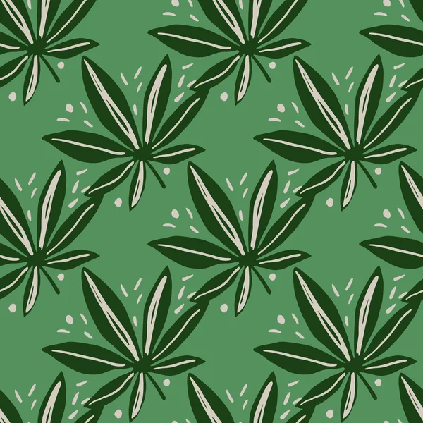 Sayfayı kusursuz şekilde yasallaştır. Elle çizilmiş kenevir izleri yeşil farklı renklerde. Duvar kağıdı, tekstil, ambalaj kağıdı ve kumaş baskısı için tasarlanmış. Vektör illüstrasyonu.