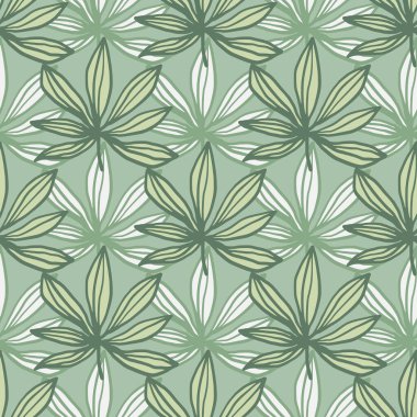 Ana hatlarıyla marihuana siluetleri kusursuz karalama kalıpları. Pastel yeşil ve mavi tonlarda uyuşturucu sanatı. Duvar kağıdı, ambalaj kağıdı, tekstil baskısı, kumaş için mükemmel. Vektör illüstrasyonu.
