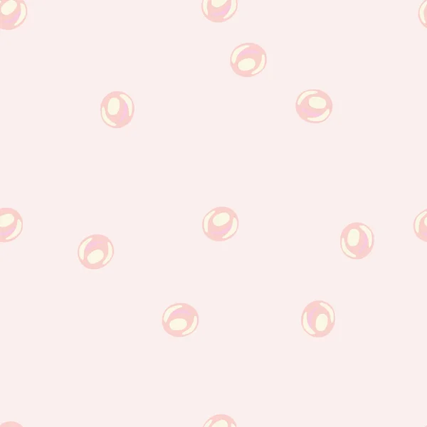 Zufällige Nahtlose Perlenmuster Mit Blasser Palette Hellrosa Töne Aqua Bubbles — Stockvektor