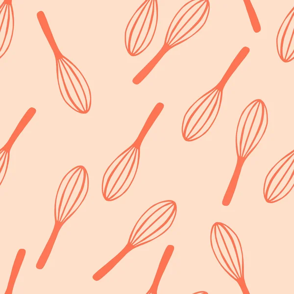 Modèle Aléatoire Sans Couture Avec Des Éléments Outils Mélange Cuisine — Image vectorielle