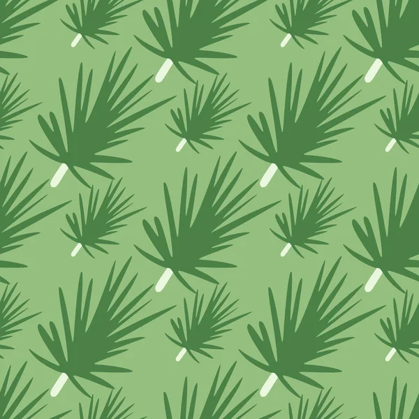 Evergreen Ornament Nahtlose Muster Mit Tannenzweigen Formen Stilisierte Florale Kulisse — Stockvektor