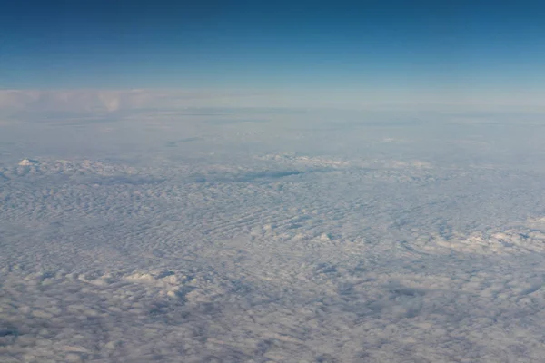 Vista Del Cielo Azul Desde Horizonte Cielo Azul Nubes Aire —  Fotos de Stock