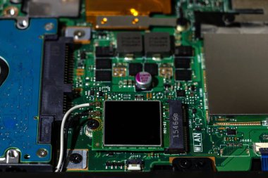 Elektronik devre kartı işlemci ile kapatın. Mianboard, co