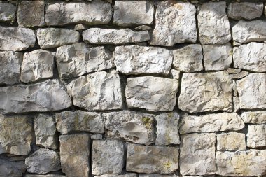 Farklı blokların taş doğal duvar. Doğal taş blokları ile kaplı taş dokusu.