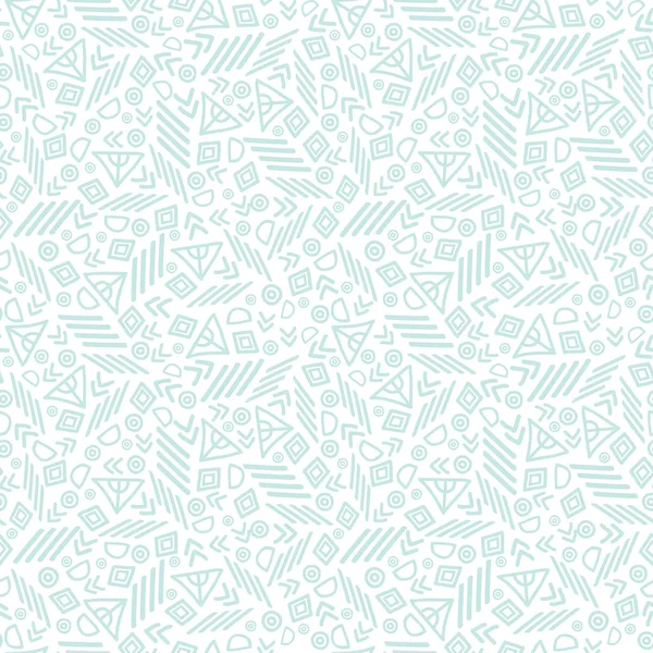 蓝色部落抽象无缝重复图案纹理 伟大的民间现代墙纸 包装设计项目 表面图案设计 — 图库矢量图片