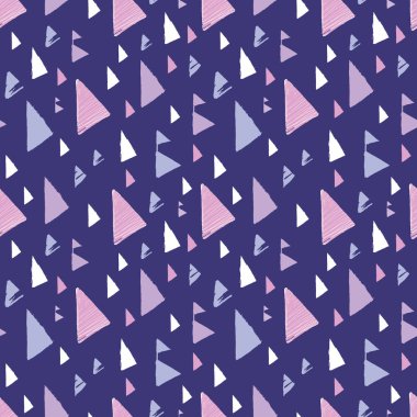 Mor pembe kabile üçgenler tekrar desen tasarım