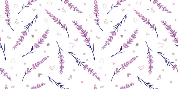 Light purple lavender repeat pattern design. — Stock Vector