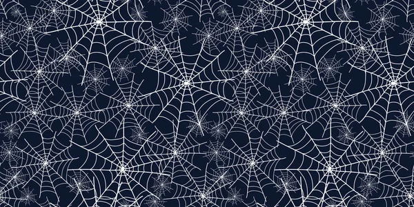 Halloween spiderweb padrão preto e branco . —  Vetores de Stock