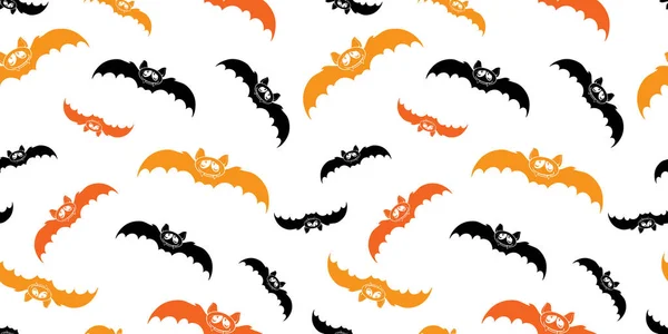 Оранжевые и черные летучие мыши Хэллоуина . — стоковый вектор