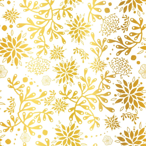 Golden nautical seaweed pattern. — Stock Vector