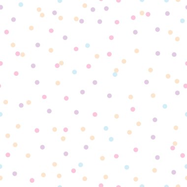 Pastel renkli konfeti noktalar seamless modeli