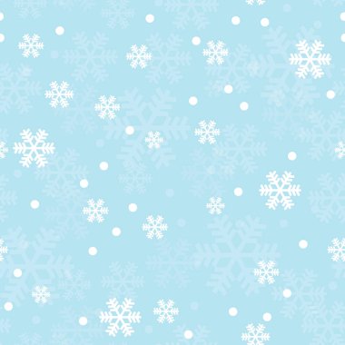 Mavi Noel kar taneleri seamless modeli