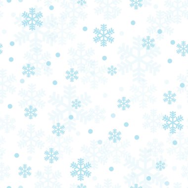 Pastel mavi Noel kar taneleri seamless modeli