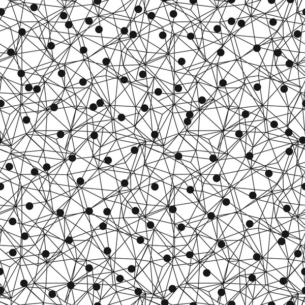 黒と白のネットワーク web シームレス パターン. — ストックベクタ