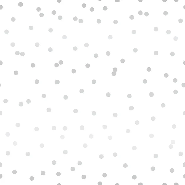 Silberne Konfetti-Punkte nahtloses Muster — Stockvektor
