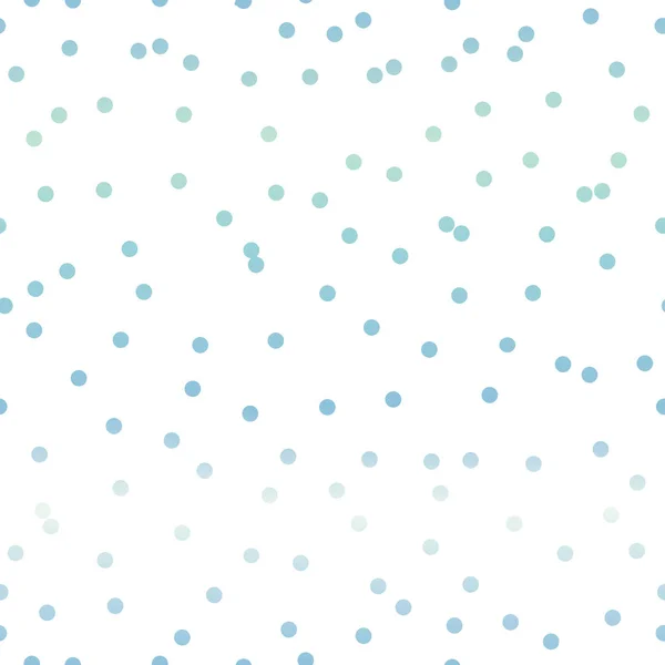 Azul nieve pastel confeti puntos patrón sin costuras — Vector de stock