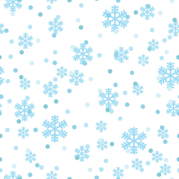 Noël flocons de neige réseau modèle sans couture — Image vectorielle