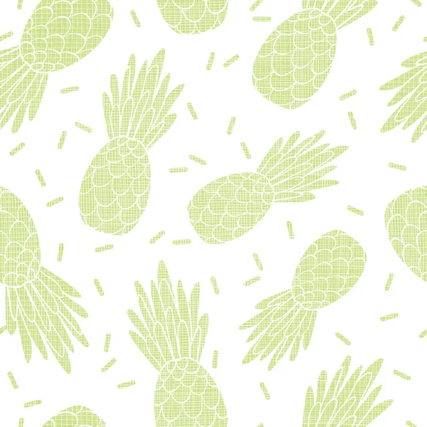 Fun grön texturerat ananas upprepa mönster tryck — Stock vektor