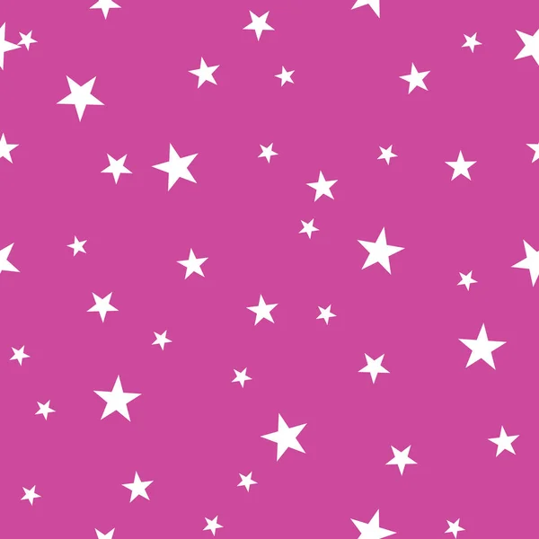 Rosa winzige Sterne einfaches geometrisches Wiederholungsmuster — Stockvektor